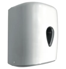 Диспенсер для рулонной бумаги из ABS пластика с центральной вытяжкой. Белый