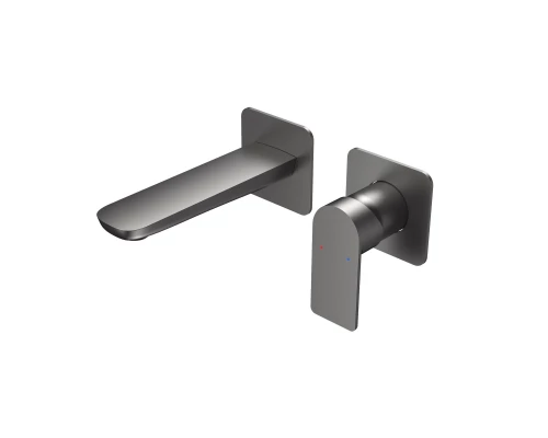 Смеситель для раковины VENTAS S скрытого монтажа, раздельный, оружейная сталь, BERGES