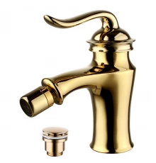 Brava Смеситель для биде, пов.аэратор 110мм дон.клап.Click/Clack, р/ОД, золото, LM, LM4708G
