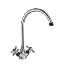 DR51 Смеситель для кухни, выс.пов.излив 200мм, р/ДВ, хром, DR, DR51028-Black