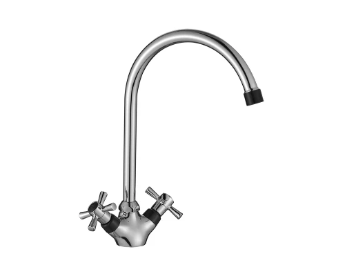 DR51 Смеситель для кухни, выс.пов.излив 200мм, р/ДВ, хром, DR, DR51028-Black