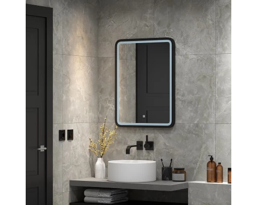 Зеркало Enjoy Black Led 600x800