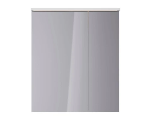 Шкаф зеркальный Lemark ZENON 70х80 см 2-х дверный, с козырьком-подсветкой, с розеткой, цвет корпуса:
