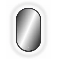 Зеркало Prime Black Led 450x800 с сенсором, холодная подстветка, рама МДФ