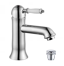 Villa Смеситель для раковины,монолит.изилв 118мм дон.клап.Click/Clack,р/ОД,хром, LM, LM4806C