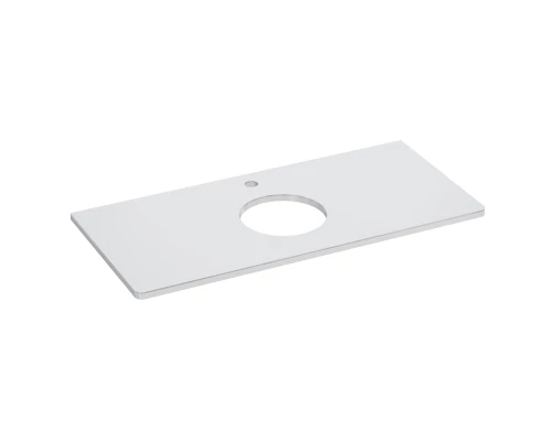 Столешница MIANO 100 см под 1 раковину из стекла, цвет: Белый