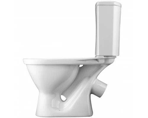 АЛЬКОР Унитаз-компакт, антивсплеск, косой выпуск, 2-х режимная арматура, сиденье дюропласт. САНТЕК 