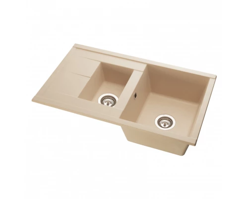 Мойка для кухни  Делия 87 870x510x218 мм, прямоуг. с крылом и доп. чашей, шампань