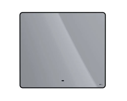 Зеркало Lemark MIOBLACK 90х80 см с интерьерной подсветкой, с подогревом