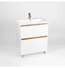 Тумба под раковину VIANT МАЛЬТА 60 напольная белый/дуб вотан (VMAL60CO-T2Y)