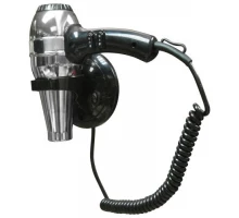 Фен HOTELline настенный с антивандальной защитой 1800 W черный/металлик