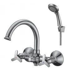 RS40 Смеситель для ванны, круг.пов.излив 175мм, р/ДВ, хром, ROS, RS40-83