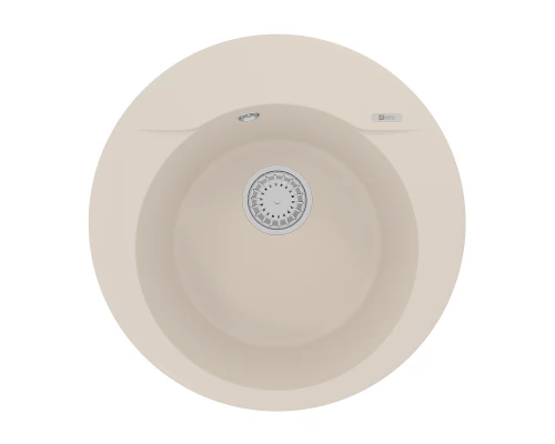 Кухонная мойка Lemark SULA 500 врезная круглая из кварцгранита, Шампань 