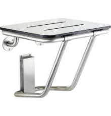 Откидное сиденье для душа с дополнительным креплением к стене 455х400