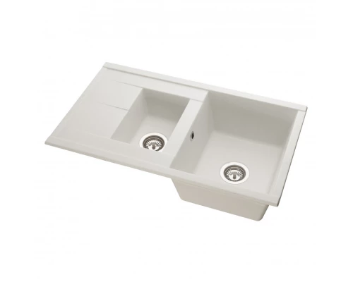 Мойка для кухни  Делия 87 870x510x218 мм, прямоуг. с крылом и доп. чашей, жемчуг