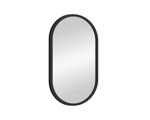 Зеркало Prime Black Led 450x800 с сенсором, холодная подстветка, рама МДФ