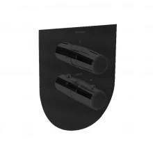 Встраиваемый термостатический смеситель для душа TZAR 342411SNM матовый черный на 1 выход