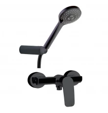 Смеситель для душа наружнего монтажа с душевым комплектом NEW FLY 570802BTNM матовый черный