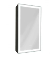 Зеркало-шкаф Mirror Box black Led 350х650 правый