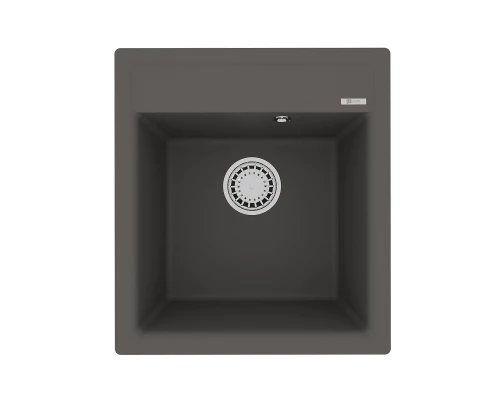 Кухонная мойка Lemark HANKA 450 врезная прямоугольная из кварцгранита, Серый шёлк