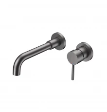 Смеситель для раковины VENTAS R скрытого монтажа, раздельный, оружейная сталь, BERGES