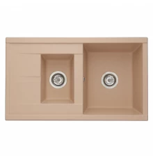 Мойка для кухни  Делия 87 870x510x218 мм, прямоуг. с крылом и доп. чашей, латте