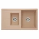 Мойка для кухни  Делия 87 870x510x218 мм, прямоуг. с крылом и доп. чашей, латте