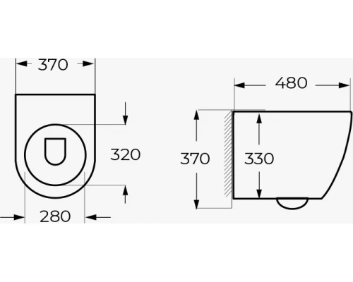 Унитаз подвесной ES.M   Aneta безободковый, сиденье soft close, белый, ES 88203 white