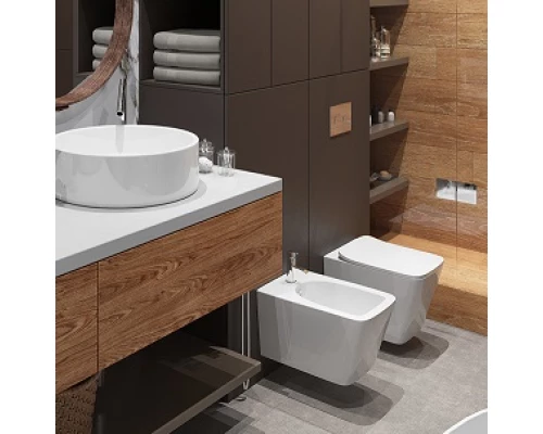 Унитаз подвесной ES.M   Modena безободковый, сиденье soft close, белый, ES 88205 white