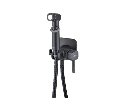 Solo Смеситель для биде, гигиен.душ на стену держ.на теле встраиваемый,, р/ОД, черный, LM, LM7165BL