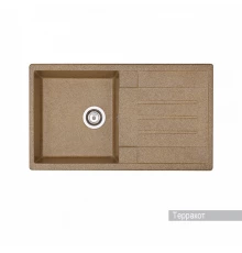 Мойка для кухни  Верона 855x500x210 мм, прямоуг. с крылом, терракот