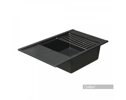Мойка для кухни Делия 78 787x516x218 мм, прямоуг. с крылом, графит