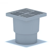Трап вер.вып.110 н/рег.с решеткой из нержавеющей стали 15x15, ANI PLAST