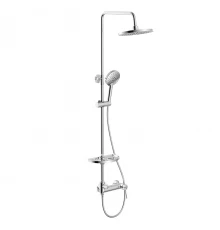 Minima Смеситель для душа, без излива верх.лейка 'Троп.дождь'полка лейка, р/ОД, хром, LM, LM3860C