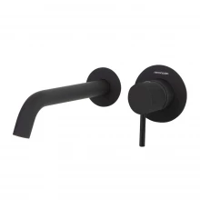 Встраиваемый однорычажный смеситель для раковины на раздельных пластинах с длинным изливом 240 мм OD