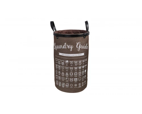 Корзина для белья с ручками FX-1034, коричневая, 80 литров