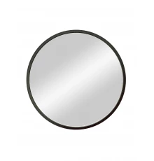Зеркало Мун, черное, D 600 в МДФ раме