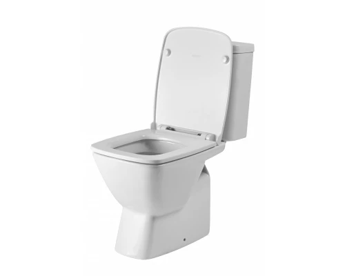 НЕО Унитаз-компакт, горизонт. выпуск, 2-х реж.арматура, сиденье тонкое дюропласт Soft-close, Clip-up