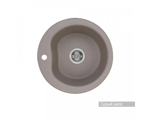 Мойка для кухни  Мида 510x510x210 мм,круглая, серый шелк