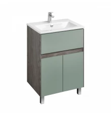 Тумба ФОРЕСТ 60, 1 ящ., 2 дв., дуб рошелье/сумеречный голубой (под раковину ЭЛИНА 60)