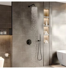 Душевой комплект NARDIS 2R BLACK, черный матовый, BERGES