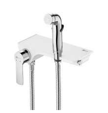 Solo Смеситель для биде, гигиен.душ на стену держ.на теле, р/ОД, хром/белый, LM, LM7168CW