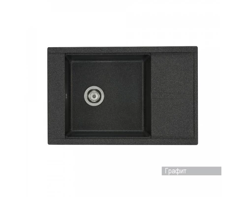 Мойка для кухни Делия 78 787x516x218 мм, прямоуг. с крылом, графит
