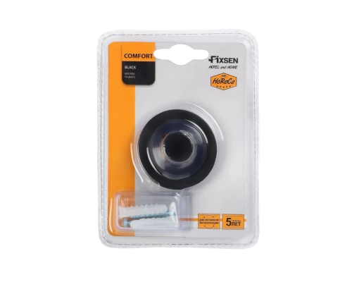 Крючок одинарный черный FIXSEN Comfort Black FX-86005)