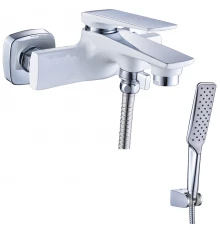 Allegro Смеситель для ванны, монолитный излив 172мм лейка, р/ОД, хром/белый, LM, LM5914CW