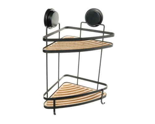 Полка угловая двухэтажная черная FIXSEN Magic (FX-920B-2)