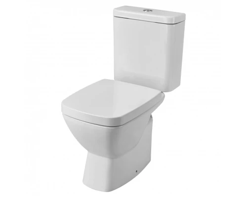 НЕО Унитаз-компакт, горизонт. выпуск, 2-х реж. арматура, сиденье дюропласт. САНТЕК