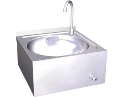 Настенная квадратная раковина с кнопкой для включения воды ногой., шт