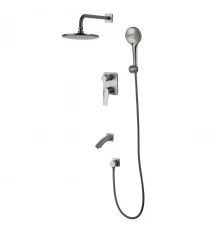 Bronx Смеситель для ванны и душа, излив162мм  встраивамемыйй,р/ОД, графит, LM, LM3722GM