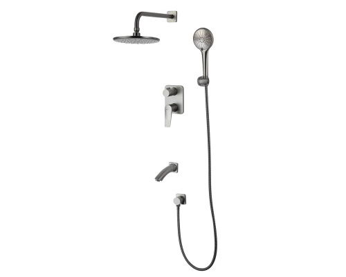 Bronx Смеситель для ванны и душа, излив162мм  встраивамемыйй,р/ОД, графит, LM, LM3722GM